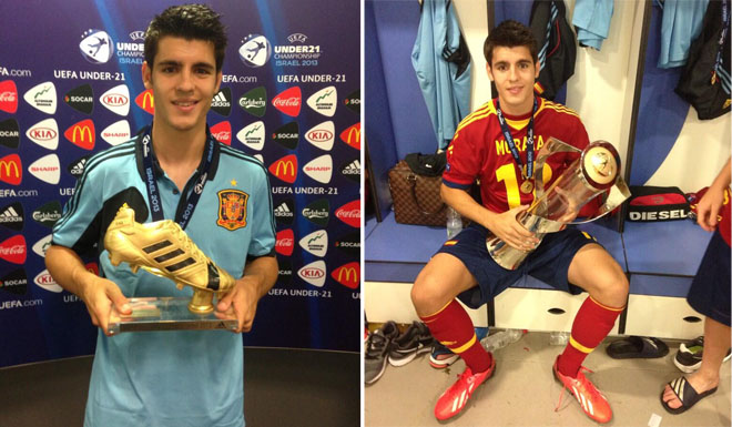 Álvaro Morata von Real Madrid ist U21-Europameister und hat den goldenen Schuh von Adidas gewonnen Álvaro Morata von Real Madrid ist U21-Europameister und hat den goldenen Schuh von Adidas gewonnen