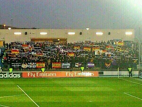Ultras Sur bei Real Madrid Castilla gegen Real Murcia