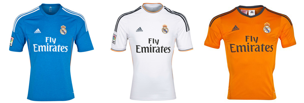 Weiß, Blau, Orange, Real Madrid Trikots 2013-14 Weiß, Blau, Orange, Real Madrid Trikots 2013-14
