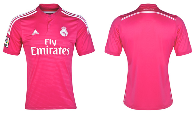 Real Madrid Auswärtstrikot pink Away 2014-15 rosa Real Madrid Auswärtstrikot pink Away 2014-15 rosa