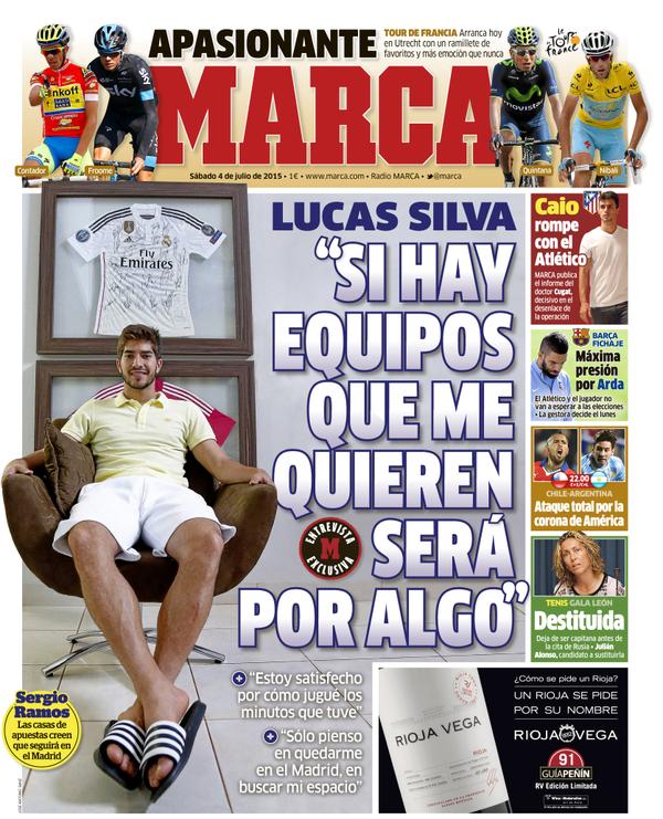 Lucas Silva MARCA Portada