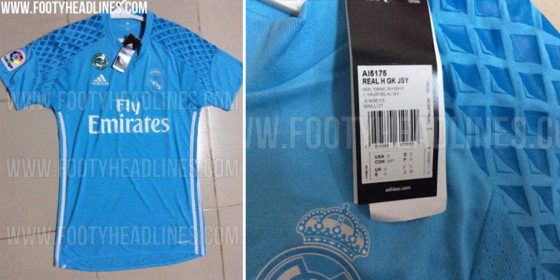 real madrid torwart trikot 2016-17 blau adidas