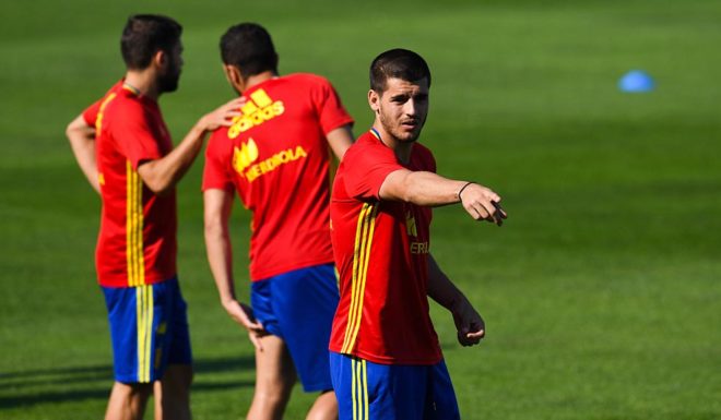 Álvaro Morata im Lager der spanischen Nationalmannschaft