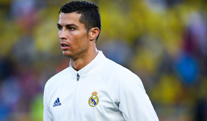 LAS PALMAS, SPAIN - SEPTEMBER 24: Cristiano Ronaldo of Real Madrid CF looks on prior to the La Liga match between UD Las Palmas and Real Madrid CF on September 24, 2016 in Las Palmas, Spain. (Photo by David Ramos/Getty Images)