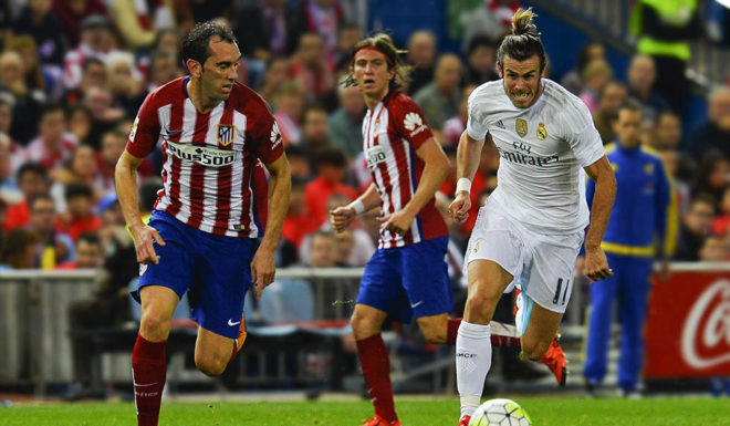Gareth Bale Diego Godín Atlético Real Madrid