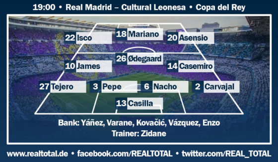 real madrid startelf cultural leonesa real madrid startelf cultural leonesa