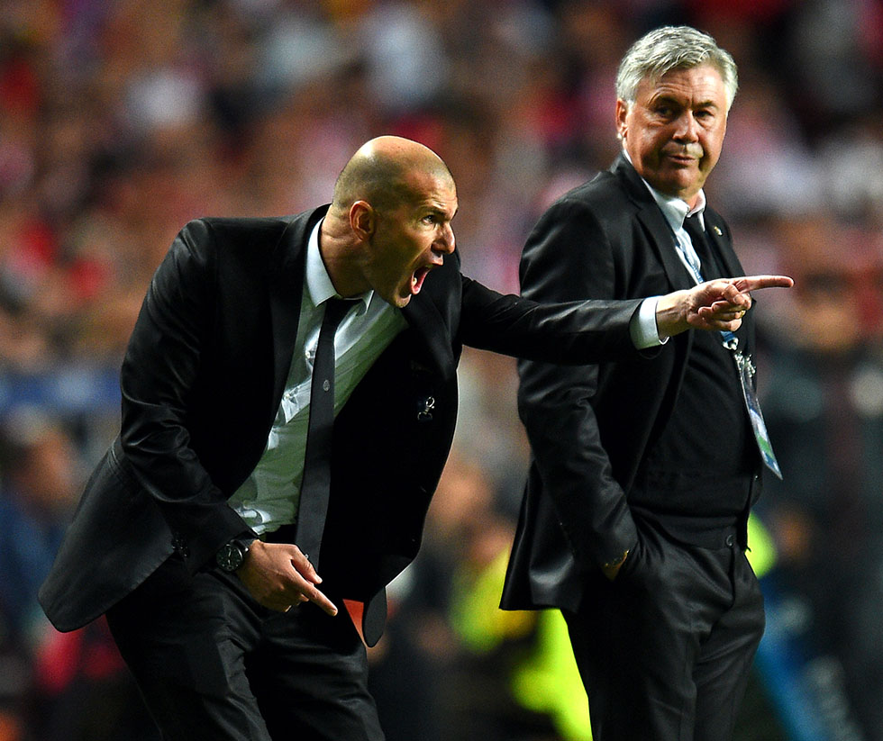 Carlo Ancelotti Zinédine Zidane