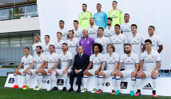 real madrid gruppen team foto