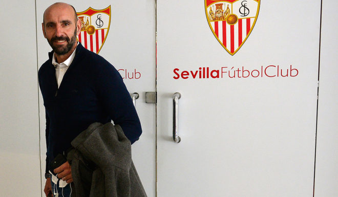 Sevilla's Sports director Ramon Rodriguez Verdejo 'Monchi' poses at the Ramon Sanchez Pizjuan stadium in Sevilla on February 8, 2017. There are few football clubs where the star is the sporting director, but Ramon Rodriguez Verdejo, or "Monchi" as he is better known, has been the architect of Sevilla's most successful era by far. / AFP / CRISTINA QUICLER (Photo credit should read CRISTINA QUICLER/AFP/Getty Images)