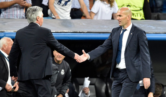 Carlo Ancelotti Zinédine Zidane