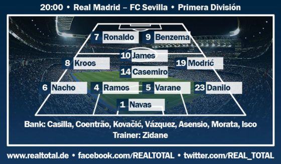 Startelf RM-Sevilla