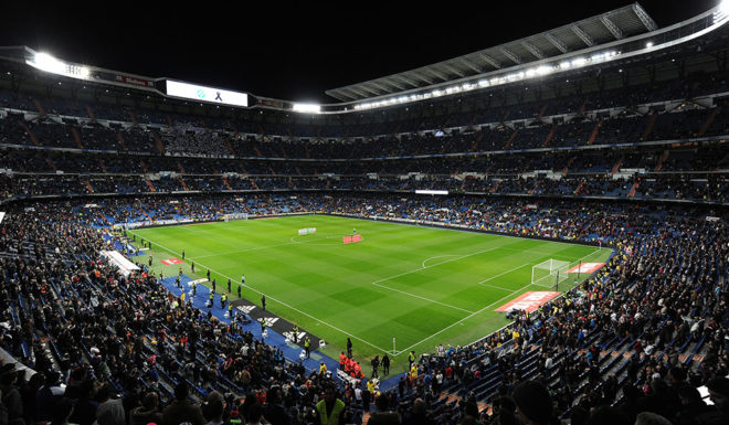 MADRID, SPAIN - NOVEMBER 30: Real Madrid and Cultural Leonesa players hold a minute of silence for the victims of the plane carrying Brazilian Chapecoense football team which crashed earlier killing 75 people before the the Copa del Rey Round of 32 match between Real Madrid and Cultural Leonesa at Estadio Santiago Bernabeu on November 30, 2016 in Madrid, Spain. (Photo by Denis Doyle/Getty Images)