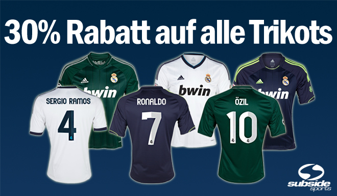 Real Madrid Heim-, Auswärts- und Ausweich-Trikot der Saison 2012/13