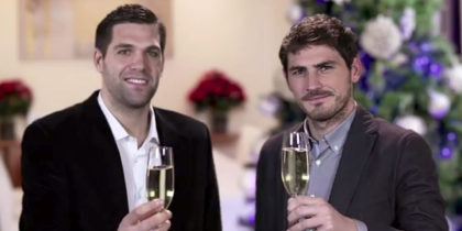 Iker Casillas und Felipe Reyes grüßen zu Weihnachten