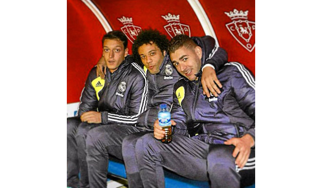Marcelo freute sich über sein Kader-Comeback mit einem Bild mit Karim Benzema und Mesut Özil