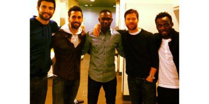 Mahamadou Diarra mit Raúl Albiol, Álvaro Arbeloa, Xabi Alonso und Michael Essien
