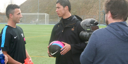 cristiano ronaldo konami pes 2013 daniel real total interview meet and greet