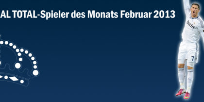 Cristiano Ronaldo ist der Spieler des Monats Februar 2013
