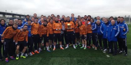 Cristiano Ronaldo im Training mit dem Ballon d'Or