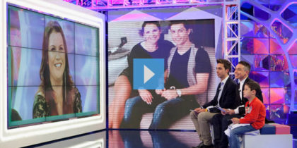 Cristiano Ronaldo und Katia Aveiro überraschen drei Jungs auf TELECINCO