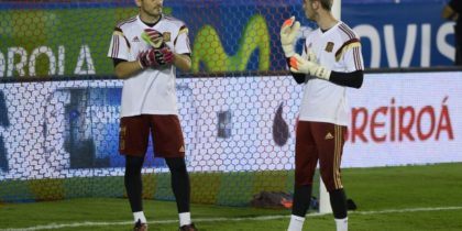 JOHANNESBURG, SOUTH AFRICA - JULY 11: Iker Casillas, captain of Spain, celebrates the late goal by Andres Iniesta during the 2010 FIFA World Cup South Africa Final match between Netherlands and Spain at Soccer City Stadium on July 11, 2010 in Johannesburg, South Africa. (Photo by Jasper Juinen/Getty Images)