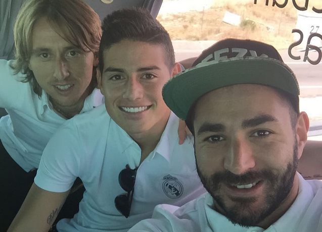 real madrid luka modric james rodriguez karim benzema