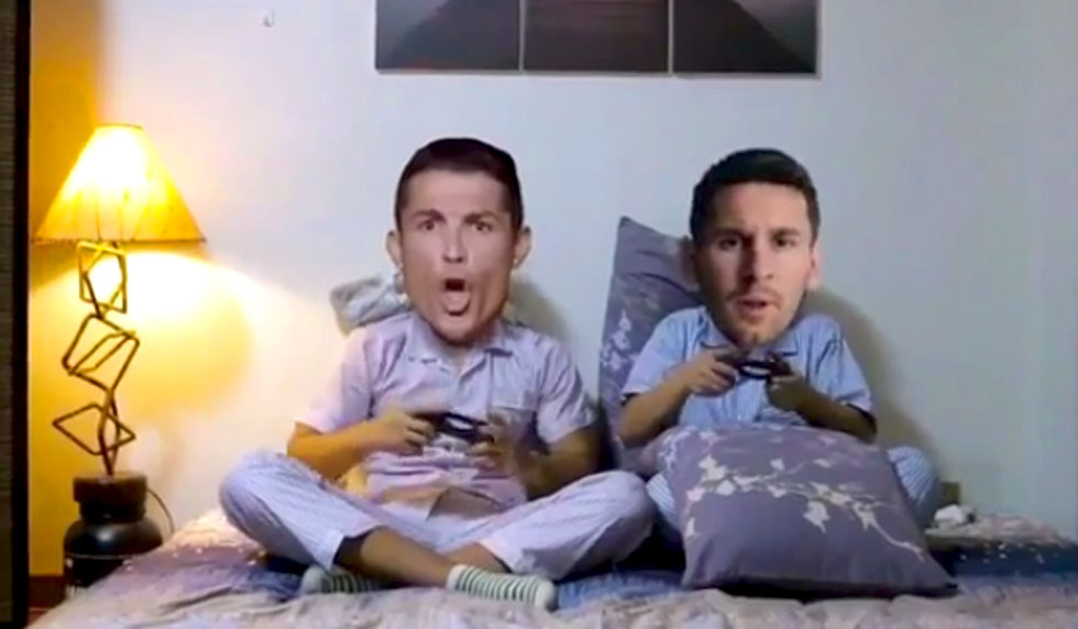 footbole cristiano ronaldo lionel messi best friends