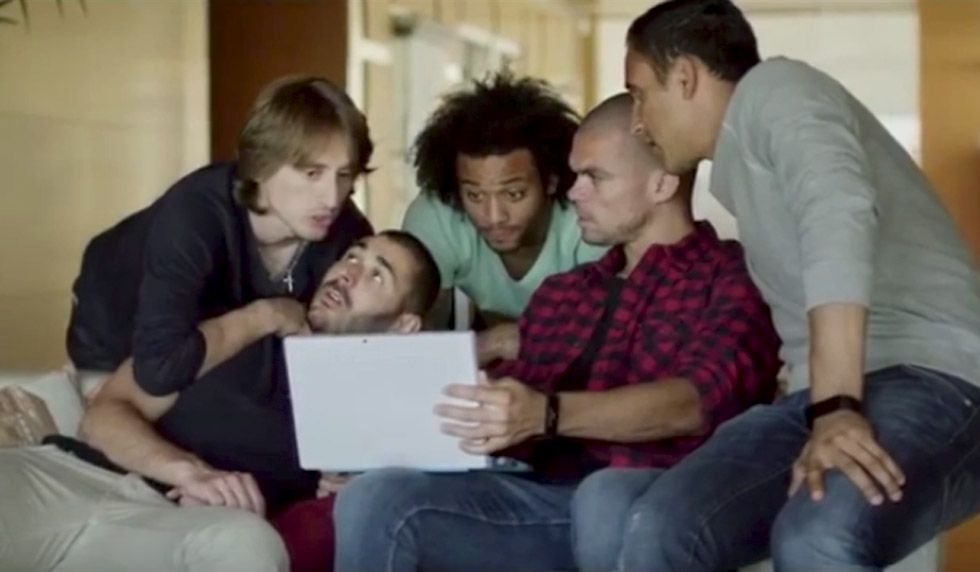 modric benzema marcelo pepe navas real madrid microsoft