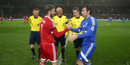 david beckham luis figo match for children