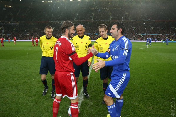 david beckham luis figo match for children