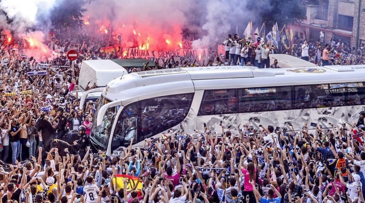 quedada blanca real madrid bus bernabeu