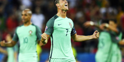 Cristiano Ronaldo Gareth Bale Europameisterschaft 2016 Portugal Wales Halbfinale