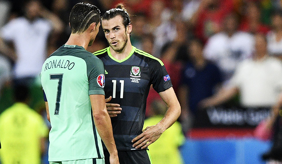 Cristiano Ronaldo Gareth Bale Europameisterschaft 2016 Portugal Wales Halbfinale