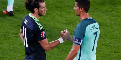 Cristiano Ronaldo Gareth Bale Europameisterschaft 2016 Portugal Wales Halbfinale