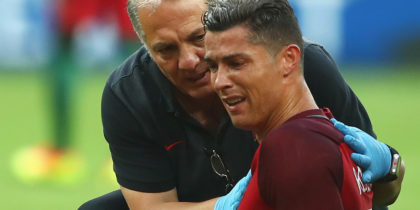 Cristiano Ronaldo Europameisterschaft Finale Verletzung Portugal Frankreich 2016