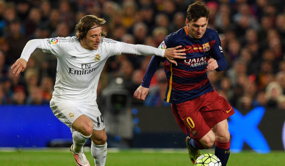 luka modric lionel messi real madrid fc barcelona clasico