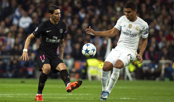 Angel Di Maria Casemiro Real Madrid Paris St. Germain
