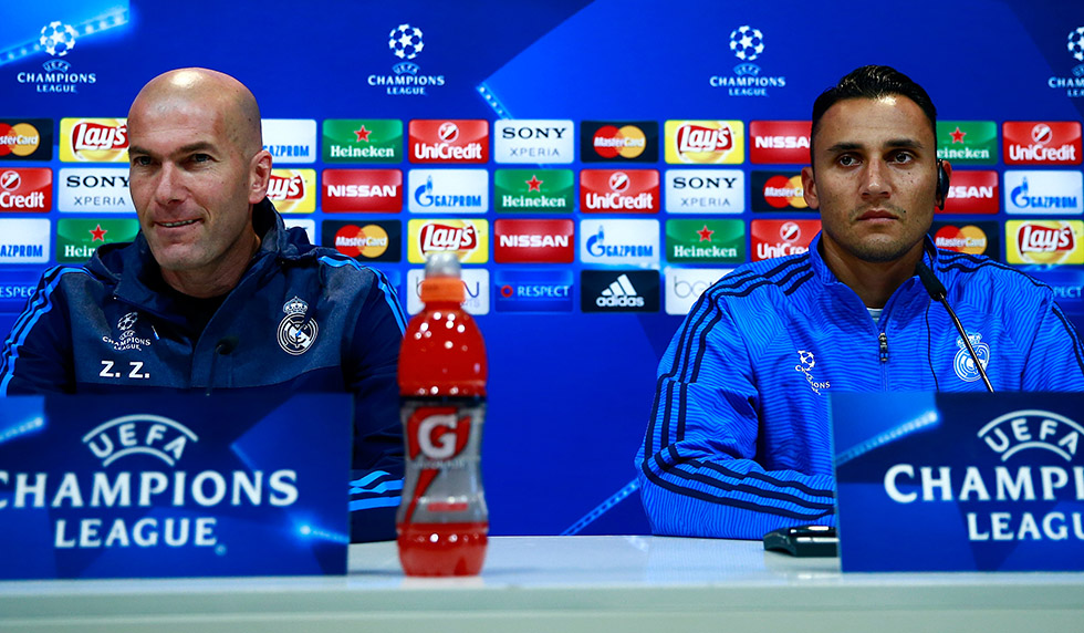 Keylor Navas Zinédine Zidane Real Madrid Press