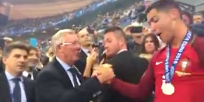 cristiano ronaldo sir alex ferguson euro 2016 final portugal