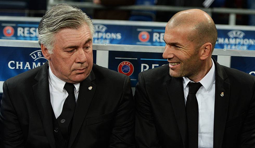 Carlo Ancelotti Zinédine Zidane Real Madrid