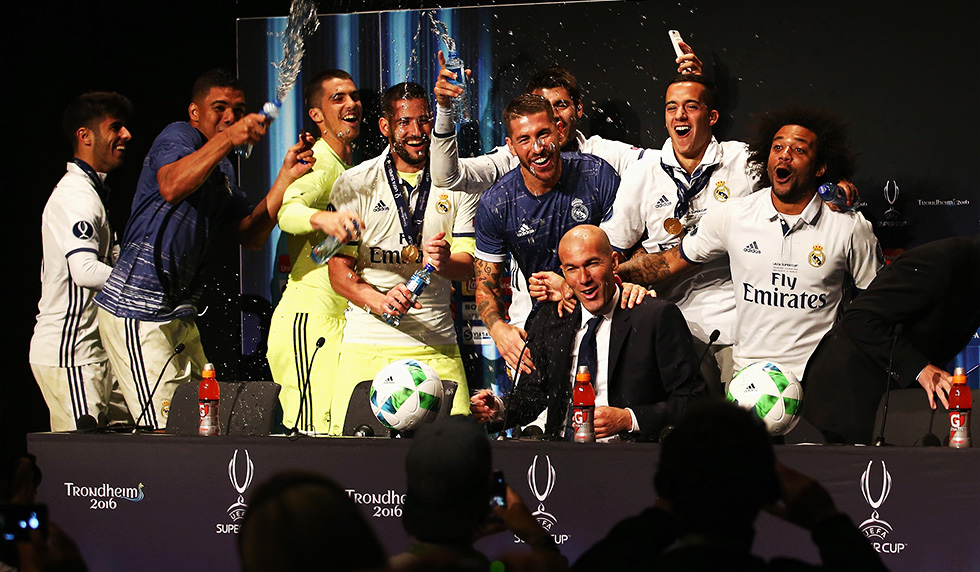 Zinédine Zidane Real Madrid Pressekonferenz UEFA Super Cup Spieler