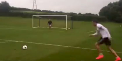 gareth bale freekick wales