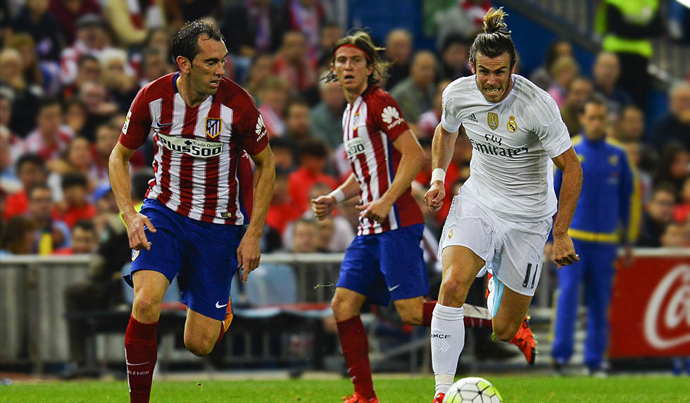 Gareth Bale Diego Godín Atlético Real Madrid