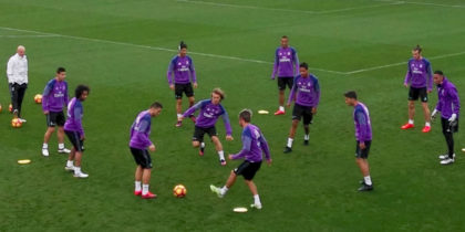 real madrid training modric