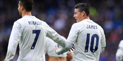 James Rodríguez Cristiano Ronaldo Real Madrid