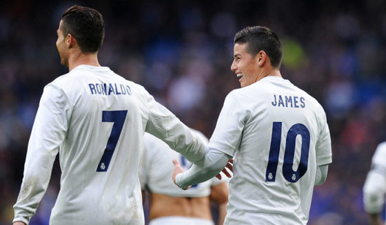 James Rodríguez Cristiano Ronaldo Real Madrid