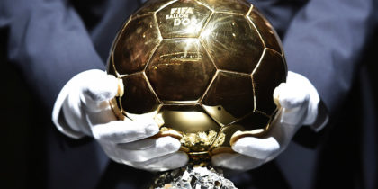 A picture shows the 2014 FIFA Ballon d'Or award ahead of the award ceremony at the Kongresshaus in Zurich on January 12, 2015. AFP PHOTO / FABRICE COFFRINI (Photo credit should read FABRICE COFFRINI/AFP/Getty Images)