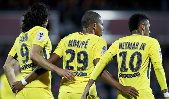 Kylian Mbappe Edinson Cavani Neymar