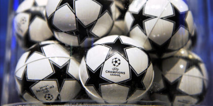 The balls used for the draw of the UEFA Champions league are seen prior to the draws for the first two qualifying rounds of the 2009/10 Champions League on June 22, 2009 at the UEFA headquarters in Nyon. 36 European titlewinners have discovered what awaits them in the first and second qualifying rounds of the UEFA Champions League following today's first draws. The final of this season's competition will be held at the Santiago Bernabeu Stadium in Madrid on May 22, 2010. AFP PHOTO / FABRICE COFFRINI (Photo credit should read FABRICE COFFRINI/AFP/Getty Images)