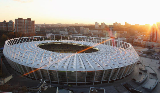 KIEV, UKRAINE - NOVEMBER 09: General view of the Olympic Stadium on November 9, 2011 in Kiev, Ukraine. (Photo by Joern Pollex/Getty Images)